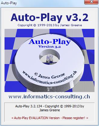 AutoPlay default display (unregistered)